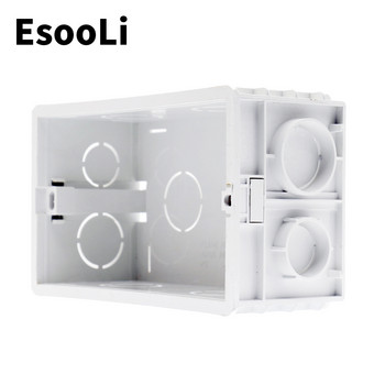 EsooLi Кутия за стенен монтаж Вътрешна касета Бяла задна кутия 137*83*56 мм За 146 мм*86 мм Стандартен сензорен превключвател и USB гнездо