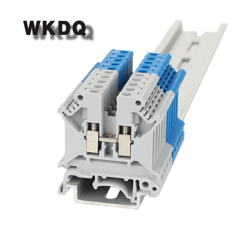 10Pcs UK5N UK5 Višebojni vijak Prolazni univerzalni utikač Vodič Žica Električni konektor DIN letvica Terminalni blok UK 5N