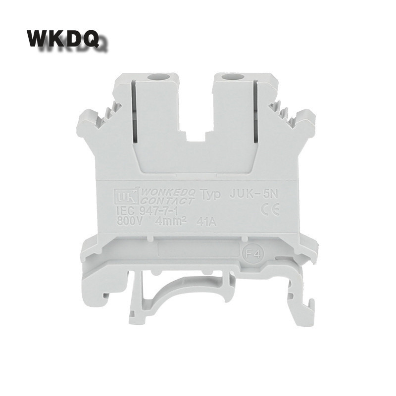 10Pcs UK5N UK5 Višebojni vijak Prolazni univerzalni utikač Vodič Žica Električni konektor DIN letvica Terminalni blok UK 5N