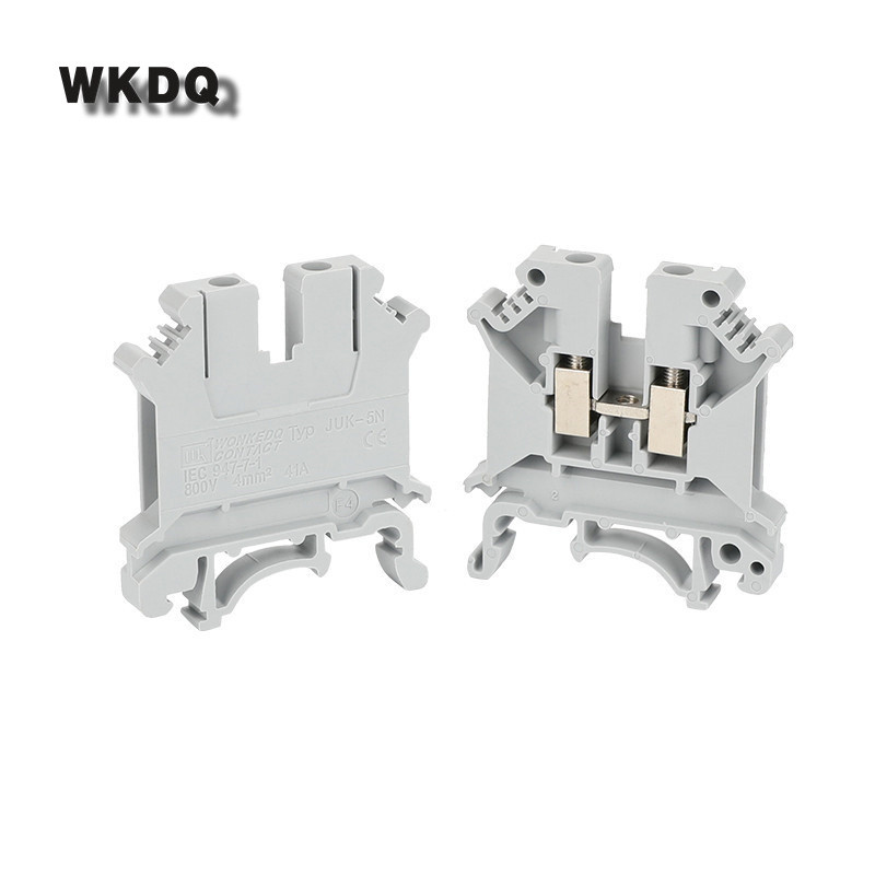 10Pcs UK5N UK5 Višebojni vijak Prolazni univerzalni utikač Vodič Žica Električni konektor DIN letvica Terminalni blok UK 5N