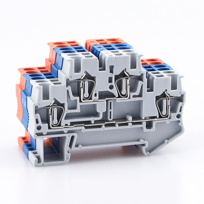 Din Rail Terminal Block STTB-2.5 Συνδέσεις ηλεκτρικής καλωδίωσης Διπλής στρώσης Σύνδεση ελατηρίου σύνδεσης αγωγοί καλωδίων 10 τμχ