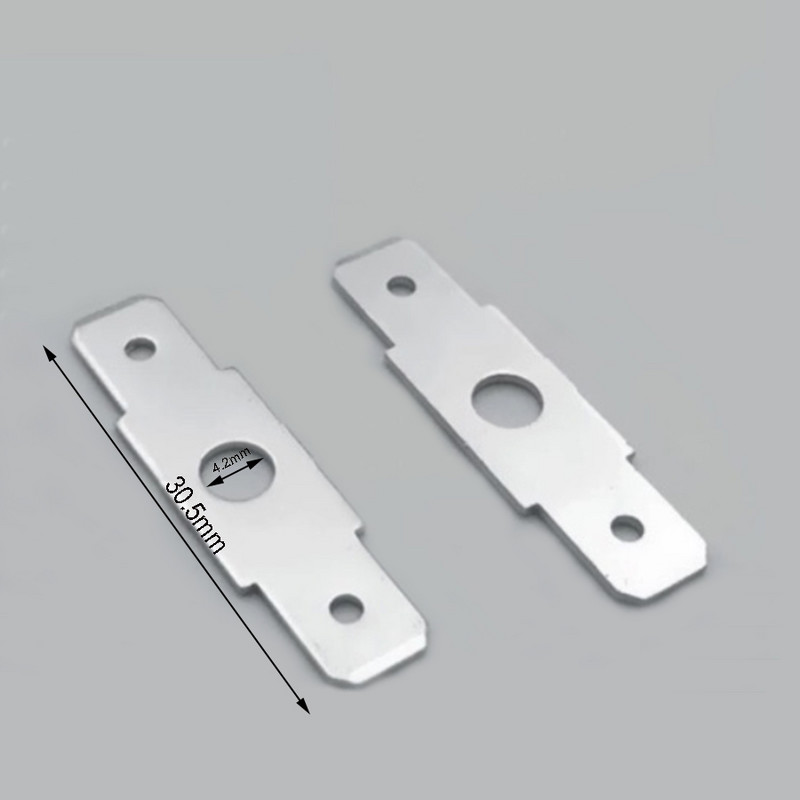 10 komada 6.3 muški terminali 6.3 mm dvostrano umetnuti opružni terminal za 250 PCB konektor duljina 30.5 mm otvoreni otvor 4.2 mm