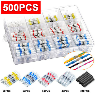 1200/800/50PCS Termoskupljajuće stezaljke za stezanje Vodootporno brtvljenje za lemljenje Električni priključci Spajanje žica Kabel Automobili Marine