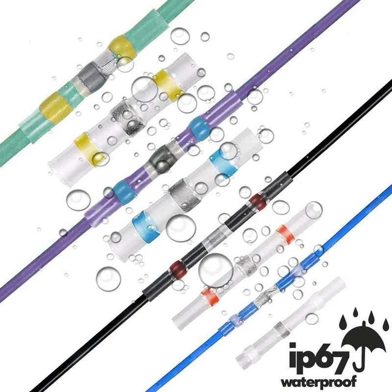 1200/800/50PCS Termoskupljajuće stezaljke za stezanje Vodootporno brtvljenje za lemljenje Električni priključci Spajanje žica Kabel Automobili Marine