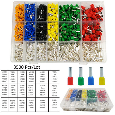 Konektor kabelske žice Električni cijevni terminali Višestruki stilovi kutija Predizolirani sklop za stezanje navlake 3500/1070 KOM