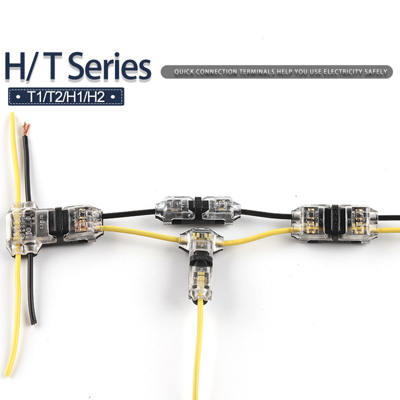 Kiirühendusega LED-juhtme ühendus 2 kontaktiga D/H/T tüüpi elektrikaabli pressklemmid autopistikutele, eemaldamata juhtmestik 22-18AWG