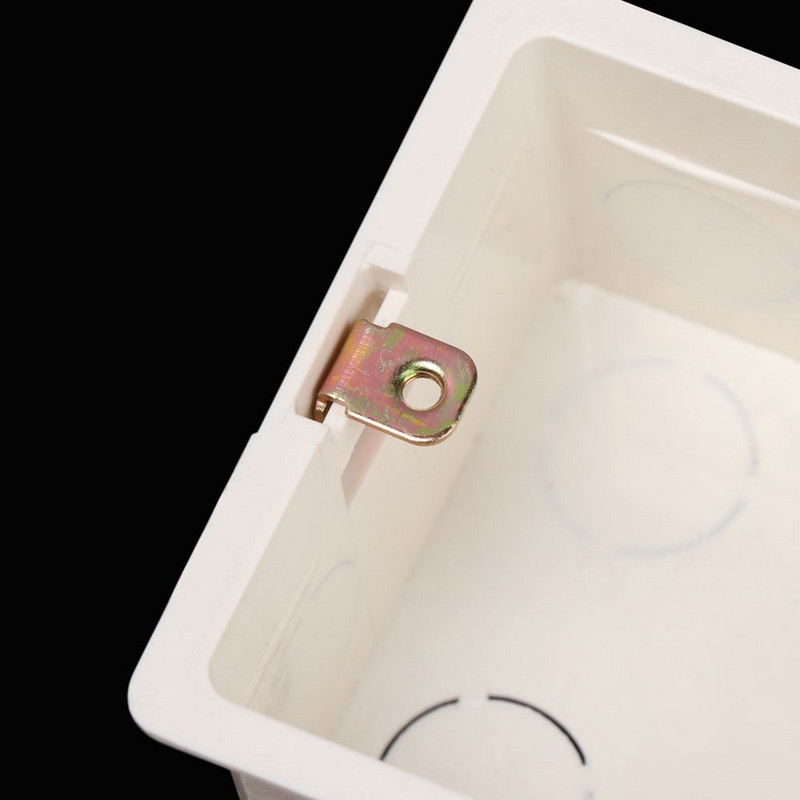 1PC PVC plastika otporna na plamen Waring stražnja kutija Zidni prekidač sa skrivenim dnom, podebljani vanjski zidni prekidač Razvodna kutija