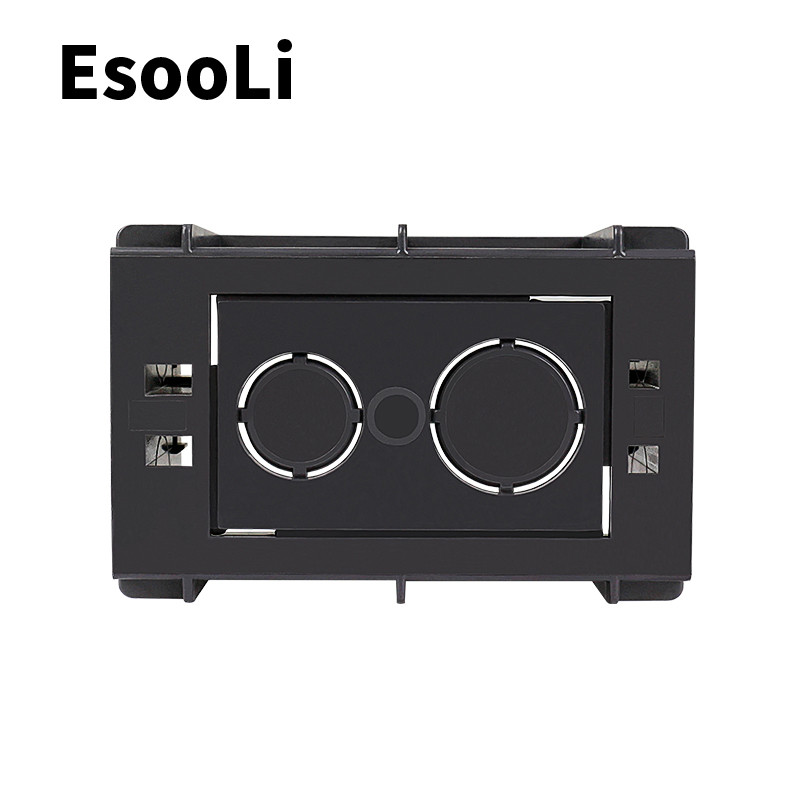 EsooLi Labas kvalitātes 102mm * 67mm ASV standarta iekšējās montāžas kastes aizmugures kasete 118mm * 72mm standarta sienas slēdzim un USB ligzdai
