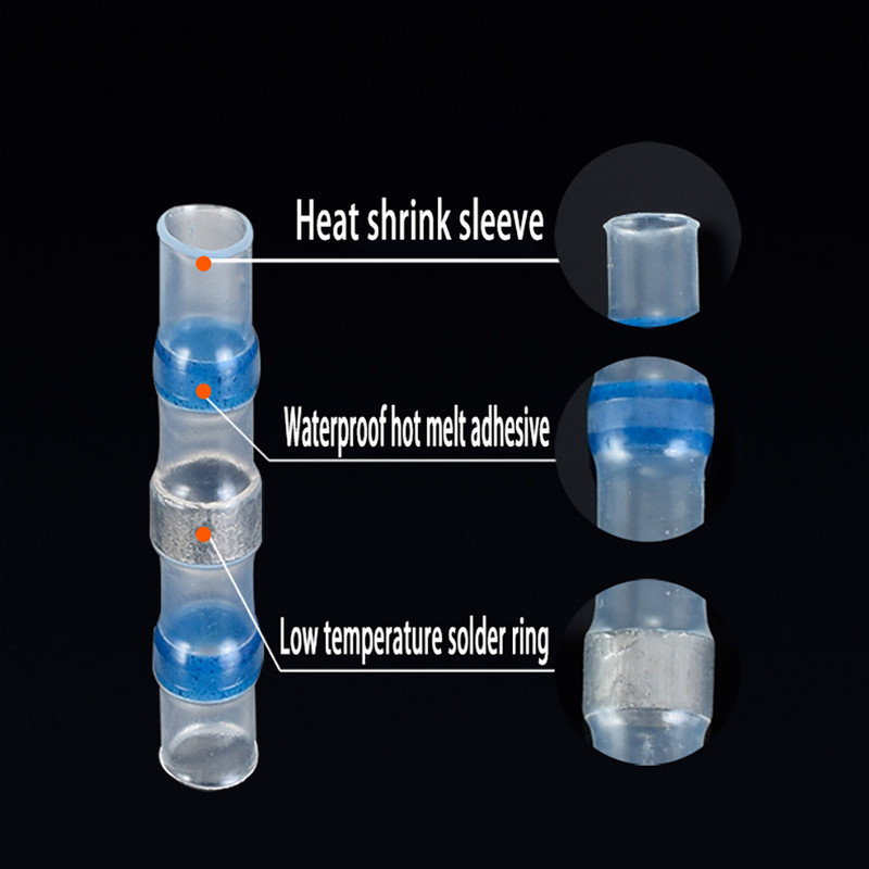 Lodēšanas blīvējuma ātrie vadu savienotāji Termiski saraušanās elektriskais ūdensnecaurlaidīgais auto komplekts Uzmava Savienojums Izolēta caurule par spaili