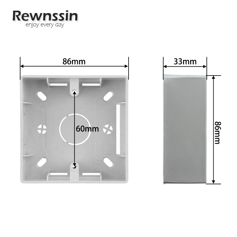 Vanjska montažna kutija Univerzalna zidna instalacijska kutija za 86Type utičnicu s prekidačem Poboljšanje doma Crna Bijela Zlatna Siva