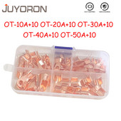 Kutija od 50 KOM Bakreni baterijski kabel Konektor Terminal Otvorene ušice Žičani terminali OT-10A OT-20A OT-40A OT-50A OT-60A Krimp terminal