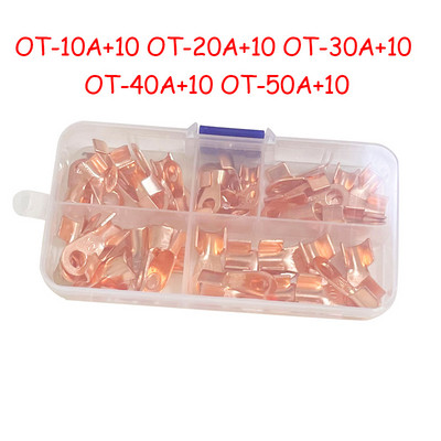 Kutija od 50 KOM Bakreni baterijski kabel Konektor Terminal Otvorene ušice Žičani terminali OT-10A OT-20A OT-40A OT-50A OT-60A Krimp terminal