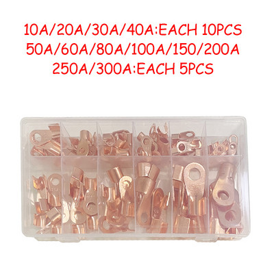 Kutija od 50 KOM Bakreni baterijski kabel Konektor Terminal Otvorene ušice Žičani terminali OT-10A OT-20A OT-40A OT-50A OT-60A Krimp terminal