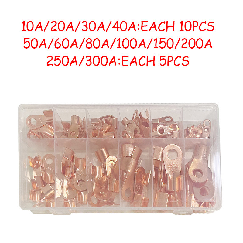 Kutija od 50 KOM Bakreni baterijski kabel Konektor Terminal Otvorene ušice Žičani terminali OT-10A OT-20A OT-40A OT-50A OT-60A Krimp terminal