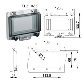 Автоматичен прекъсвач Прозрачна водоустойчива кутия Разпределителна кутия за прозорец Защитен капак на прозореца Монитор Превключвател за прозорец за наблюдение Ip67