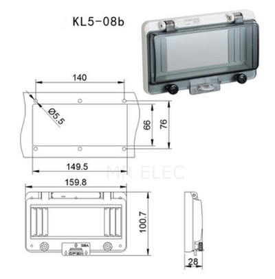 Prekidač Prozirna vodootporna kutija Prozorska razvodna kutija Zaštitni poklopac prozora Prekidač za prozor za promatranje Ip67