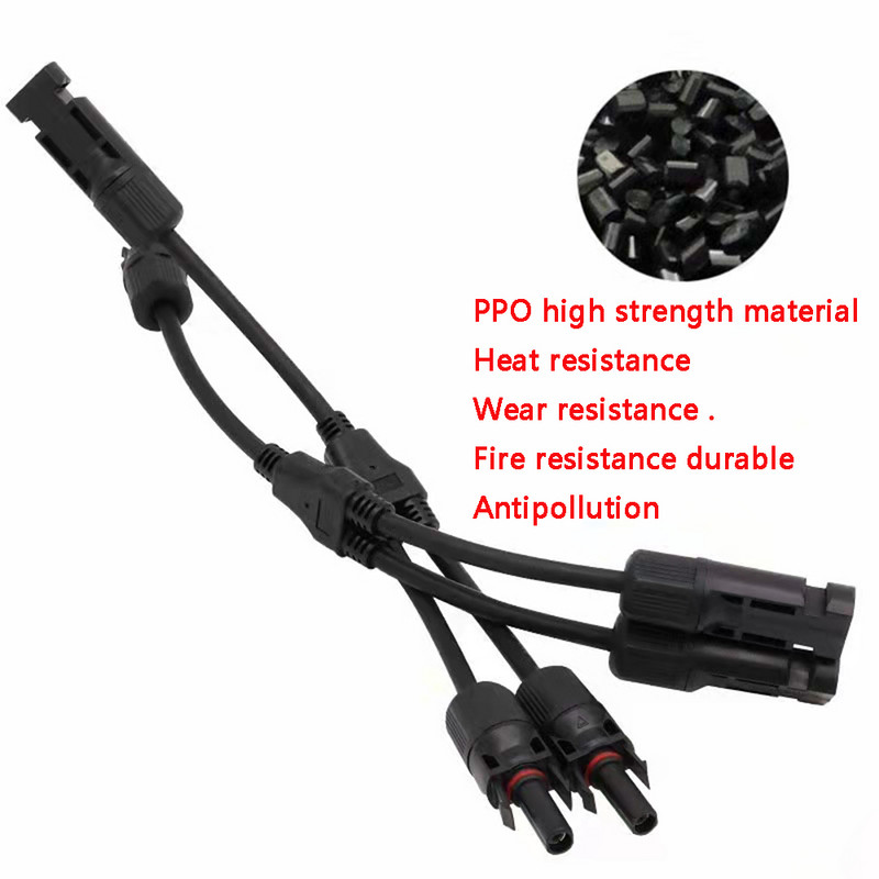 1 par 2 do 1 Y grana paralelnog priključka 1000V30A električni PV T konektor sa 4 mm2 solarnim kabelom za solarni fotonaponski sustav