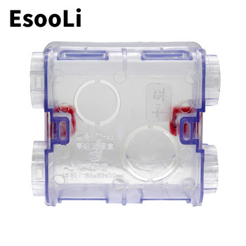 EsooLi Ρυθμιζόμενο διαφανές κουτί τοποθέτησης Εσωτερική κασέτα 86mm*83mm*50mm Για Διακόπτης αφής WIFI 86 και υποδοχή USB