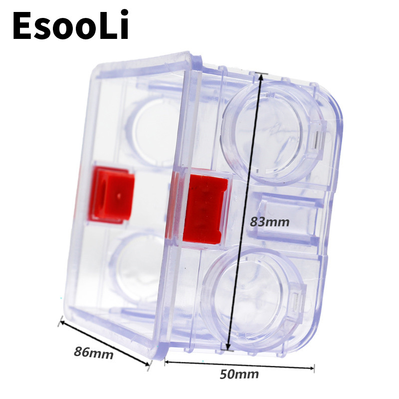 EsooLi Podesiva prozirna kutija za ugradnju, unutarnja kazeta 86 mm * 83 mm * 50 mm za 86 tip WIFI dodirni prekidač i USB utičnicu