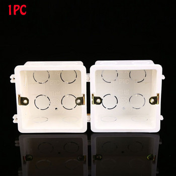 1PC висококачествена огнеустойчива PVC пластмасова професионална скрита долна превключвателна касета Кутия за стенен монтаж