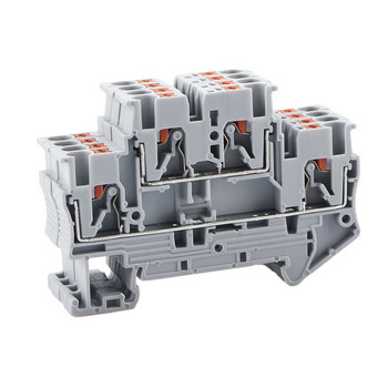 Μπλοκ ακροδεκτών Din Rail 50 τμχ PTTB-2.5 Ηλεκτρικός σύνδεσμος Καλωδίωση ελατηρίου διπλής στρώσης Μπλοκ ακροδεκτών καλωδίων αγωγών