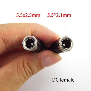 DC женски мъжки щепселни конектори за захранване 5,5 mm x 2,1 mm 5,5 x 2,5 mm женски мъжки жак Адаптер за гнездо 5525 5521
