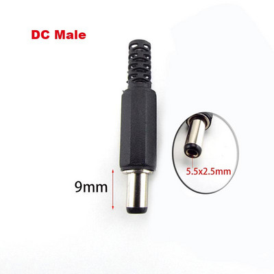 DC ženski muški konektori za napajanje 5,5 mm x 2,1 mm 5,5 x 2,5 mm Ženski muški utičnica Adapterska žica 5525 5521