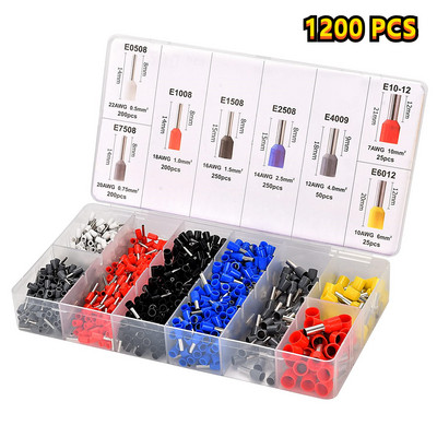 Stezni prstenovi 400-2000 KOM. Asortiman žičane ferule Bakreni stegnuti konektor Izolirani kabel Pin End Terminal AWG 22-7,8 Veličina