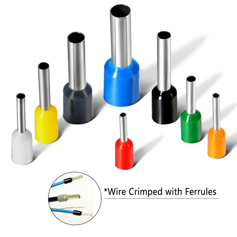 Stezni prstenovi 400-2000 KOM. Asortiman žičane ferule Bakreni stegnuti konektor Izolirani kabel Pin End Terminal AWG 22-7,8 Veličina