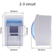 3-4/4-6/5-8/9-12 načina razvodne zaštitne kutije prekidača, plastična kutija za unutarnju zidnu montažu s električnim prozirnim poklopcem