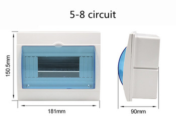 3-4/4-6/5-8/9-12 начина за защита на разпределителната кутия на прекъсвача Пластмасова кутия за вътрешна стена с електрически прозрачен капак
