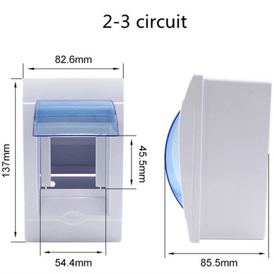 3-4/4-6/5-8/9-12 Ways Κουτί προστασίας διανομής διακόπτη κυκλώματος Πλαστικό κουτί τοποθέτησης τοίχου εσωτερικού χώρου με ηλεκτρικό διαφανές κάλυμμα