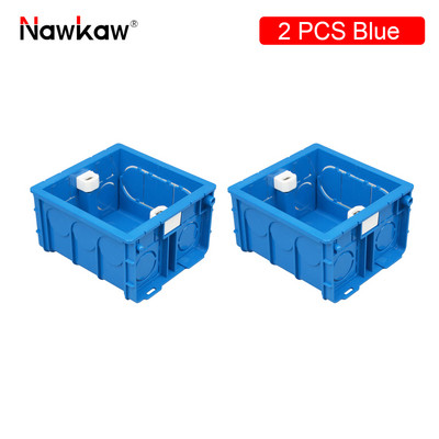 Nawkaw 86 * 84 * 50 mm regulējama slēpta iekšējā montāžas tumšā kaste 86 tipa slēdzim un kontaktligzdai baltai/sarkanai/zilai sadales kārbai