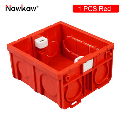 Nawkaw 86 * 84 * 50 mm regulējama slēpta iekšējā montāžas tumšā kaste 86 tipa slēdzim un kontaktligzdai baltai/sarkanai/zilai sadales kārbai