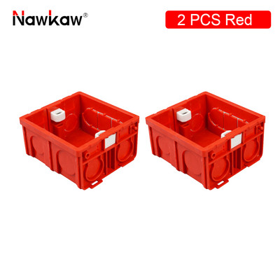 Nawkaw 86 * 84 * 50 mm regulējama slēpta iekšējā montāžas tumšā kaste 86 tipa slēdzim un kontaktligzdai baltai/sarkanai/zilai sadales kārbai