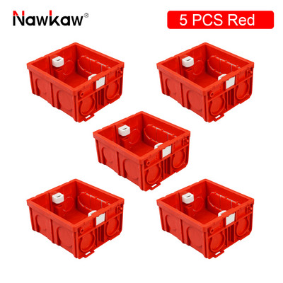 Nawkaw 86 * 84 * 50 mm regulējama slēpta iekšējā montāžas tumšā kaste 86 tipa slēdzim un kontaktligzdai baltai/sarkanai/zilai sadales kārbai