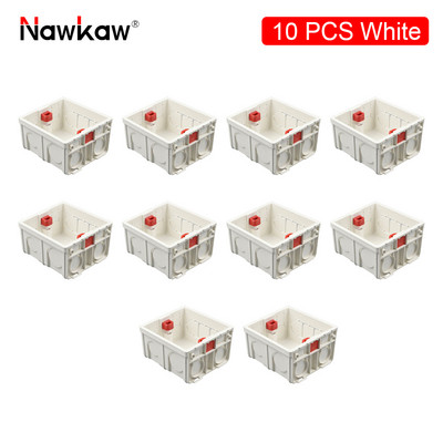 Nawkaw 86 * 84 * 50 mm regulējama slēpta iekšējā montāžas tumšā kaste 86 tipa slēdzim un kontaktligzdai baltai/sarkanai/zilai sadales kārbai