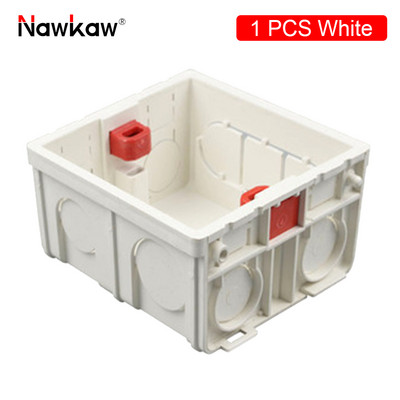 Nawkaw 86 * 84 * 50 mm regulējama slēpta iekšējā montāžas tumšā kaste 86 tipa slēdzim un kontaktligzdai baltai/sarkanai/zilai sadales kārbai