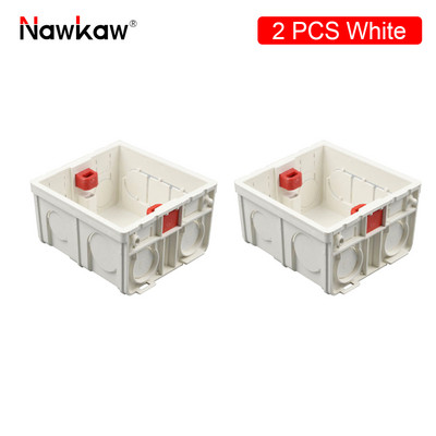 Nawkaw 86 * 84 * 50 mm regulējama slēpta iekšējā montāžas tumšā kaste 86 tipa slēdzim un kontaktligzdai baltai/sarkanai/zilai sadales kārbai