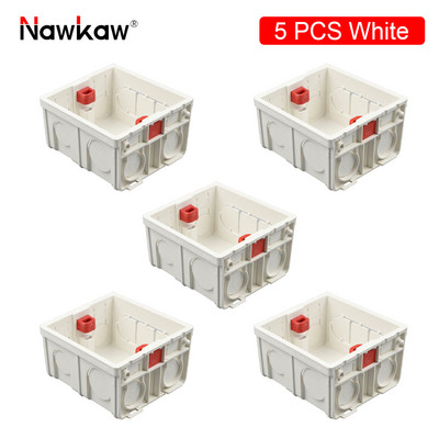 Nawkaw 86 * 84 * 50 mm regulējama slēpta iekšējā montāžas tumšā kaste 86 tipa slēdzim un kontaktligzdai baltai/sarkanai/zilai sadales kārbai