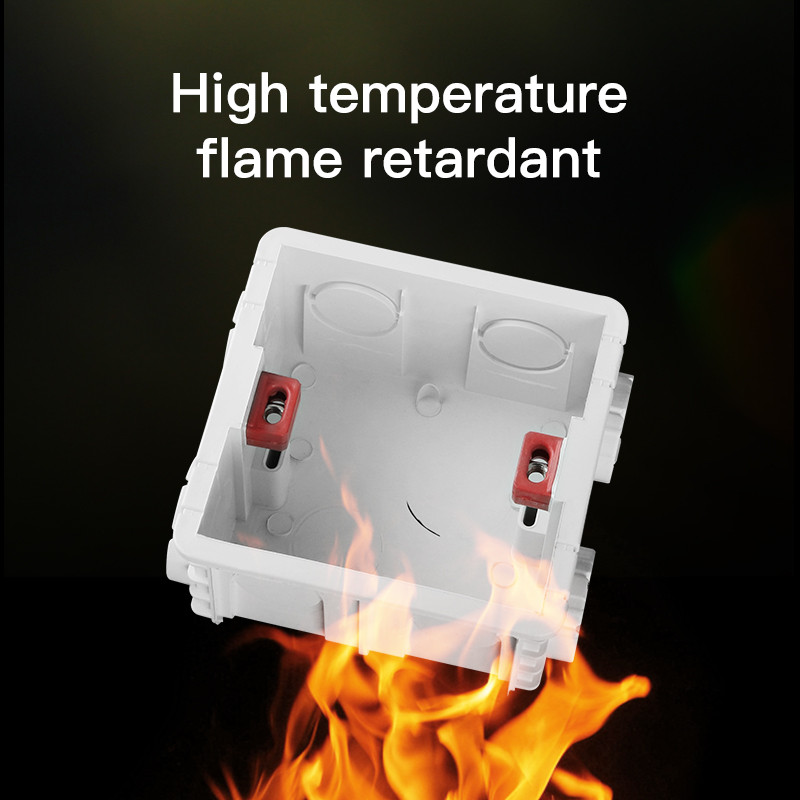 Aleleke Dark Box Crna plastična kutija za unutarnju montažu Zidni prekidač za svjetlo Tajni skriveni spremnici Zidna kutija s prekidačima 86