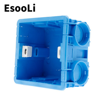 EsooLi 86mm*86mm Wall Mounting Box 86 Internal Cassette White Back Box για τυπικό διακόπτη αφής τοίχου και υποδοχή με USB