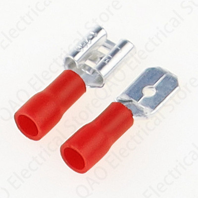 20 gab Sievišķais+Vīrietis FDD MDD Sieviešu vīrišķais izolēts elektriskais presēšanas terminālis 1,5-2,5 mm2 kabeļa vadu savienotājam