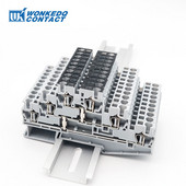 5gab ST 2,5-3L-PV trīs līmeņu atsperes sprosts savienotājs ar potenciāla izlīdzināšanas 2,5 mm kabeli ST2,5 elektriskās Din sliedes spaiļu bloks