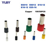 Stezaljke izolirane cijevima Konektor električne žice E6010 ~E25-16 Bakreni kabelski prstenovi 10-4AWG 6~25mm2 100/50kom
