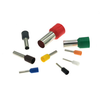 Изолирани с тръби клеми за кримпване Конектор за електрически проводник E6010 ~E25-16 Медни кабелни накрайници 10-4AWG 6~25 mm2 100/50 бр.