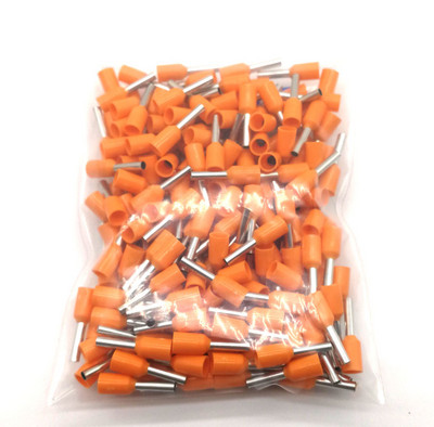 1000Pcs Cjevčicom izolirani završetak kabela Stezaljke za električne žice Konektor E0306 E0308 E0310 Bakreni kabelski prstenovi VE 24AWG