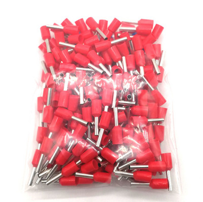 1000Pcs Cjevčicom izolirani završetak kabela Stezaljke za električne žice Konektor E0306 E0308 E0310 Bakreni kabelski prstenovi VE 24AWG