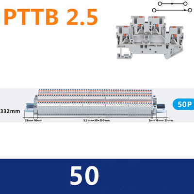 PT 2.5 Комплект клеми за клеми за DIN релса тип Push-in 31A 800V