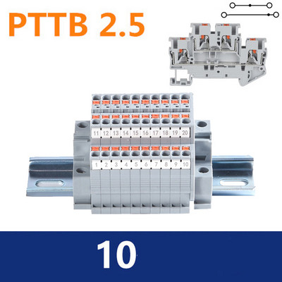 PT 2.5 Комплект клеми за клеми за DIN релса тип Push-in 31A 800V